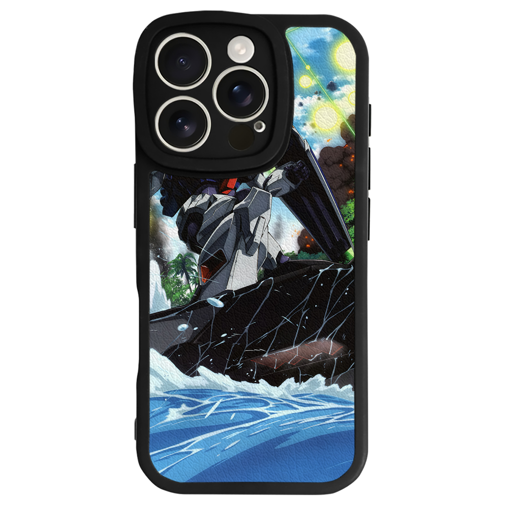 （画像用） 機動戦士ガンダム Mobile Suit Gundam 【iPhone 16シリーズ対応】シリコンスマホケース（レザー調） 材質：シリコン